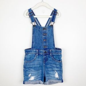 Cat & Jack - Small Girls Denim Overall Shorts